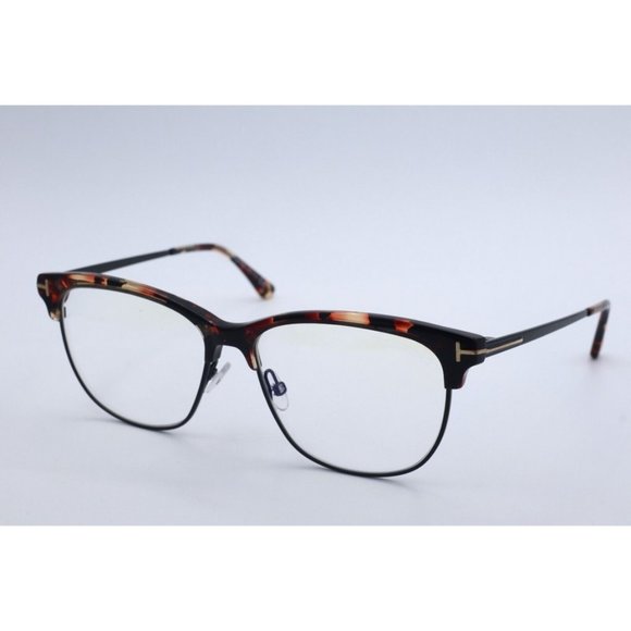 New Authentic Tom Ford TF 5546-B 055 Rectangle Tortoise Eyeglasses Clear lenses